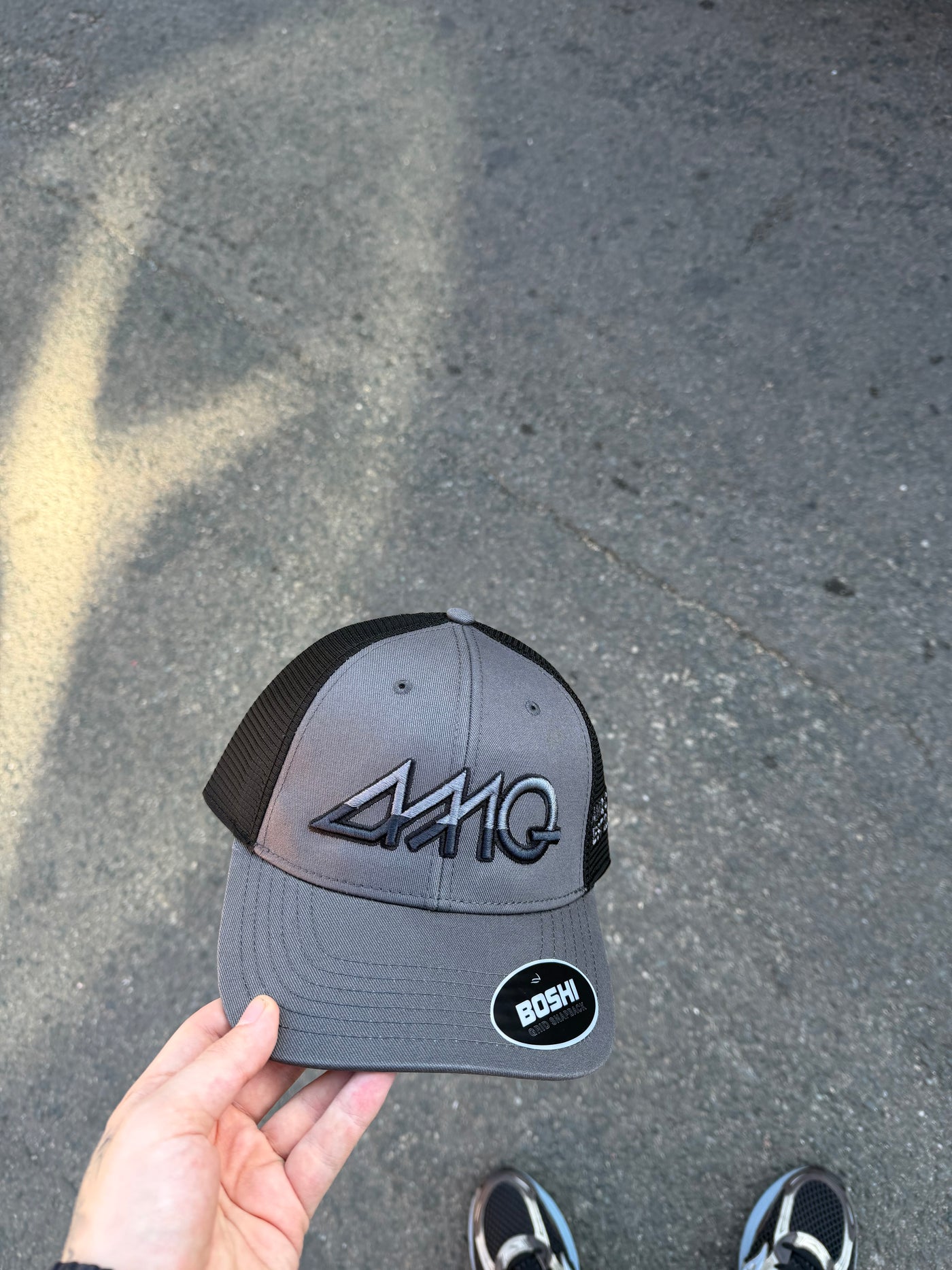 Ghost Grey / Black Gradient Grid Cap