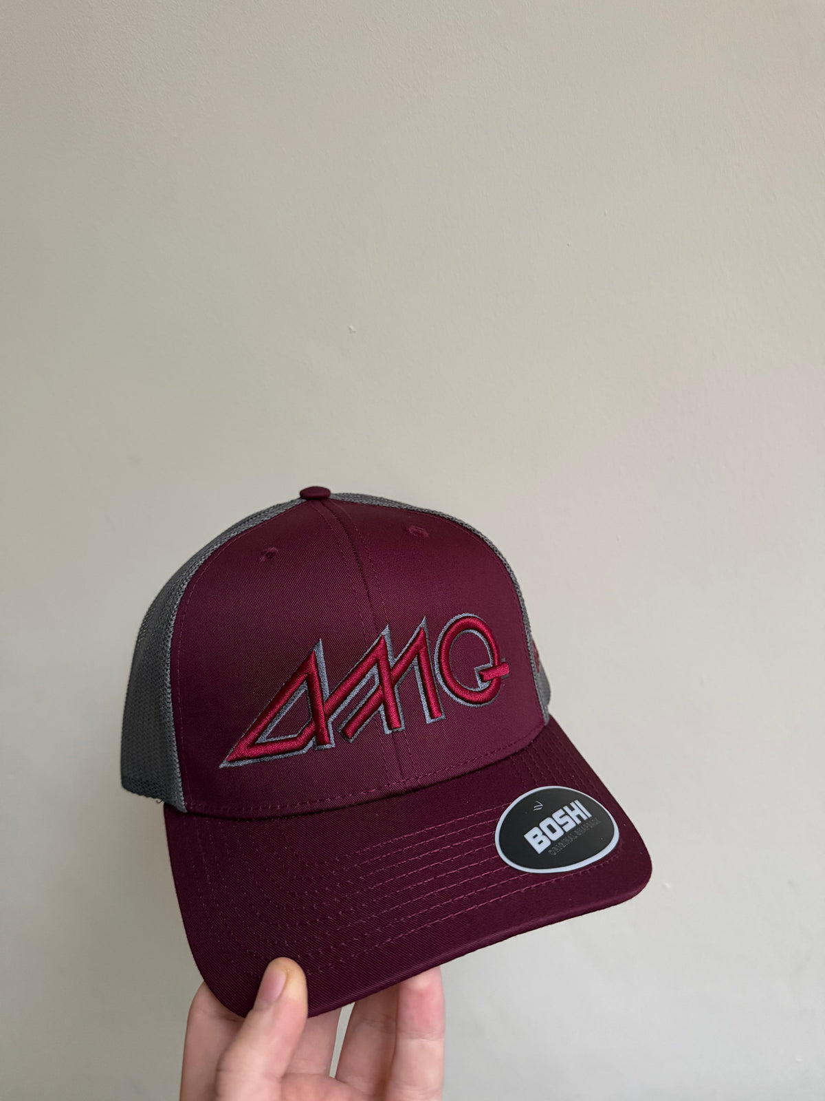 Burgundy / Grey Cap