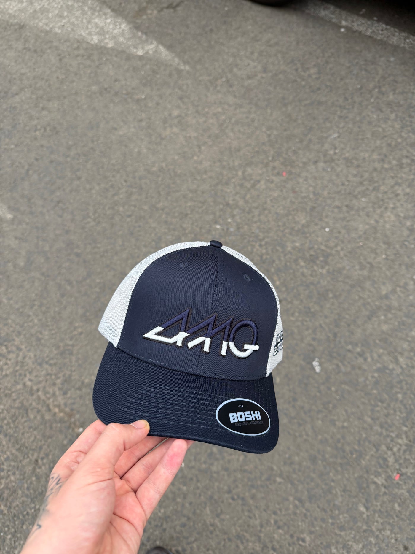 Midnight Navy / Silver Gradient Cap