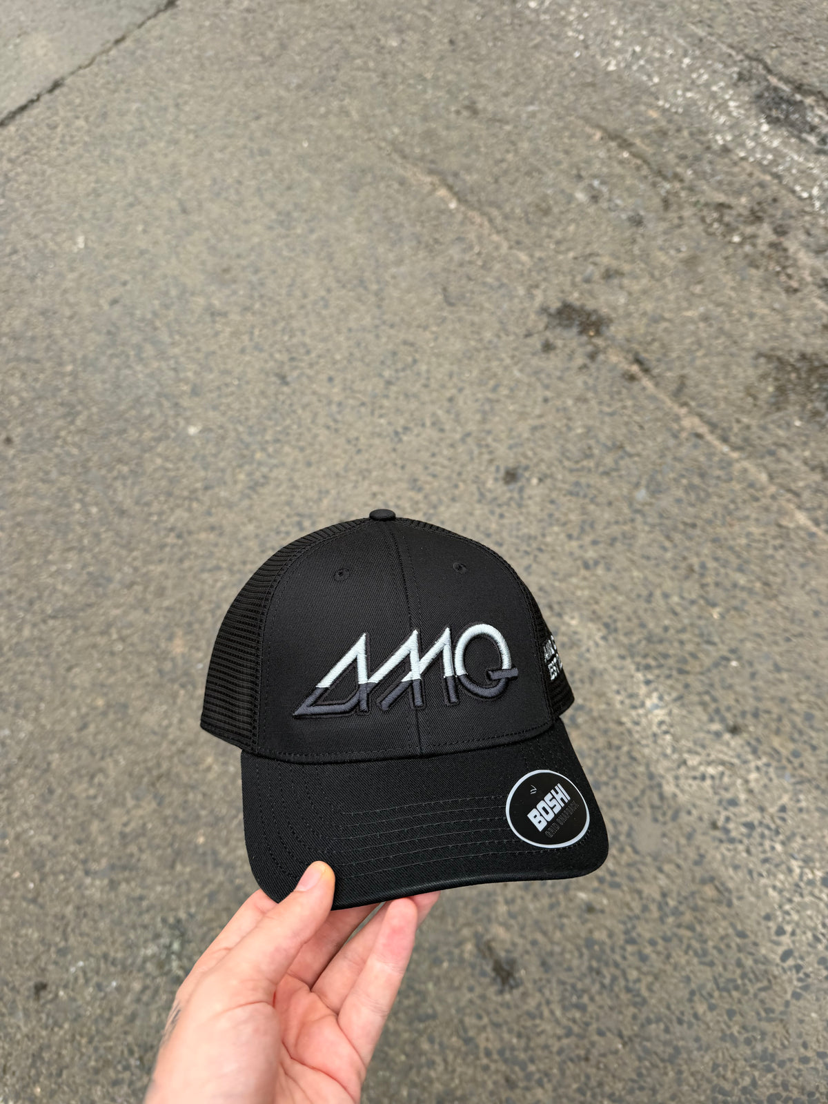 Ghost Grey / Black Gradient Grid Cap
