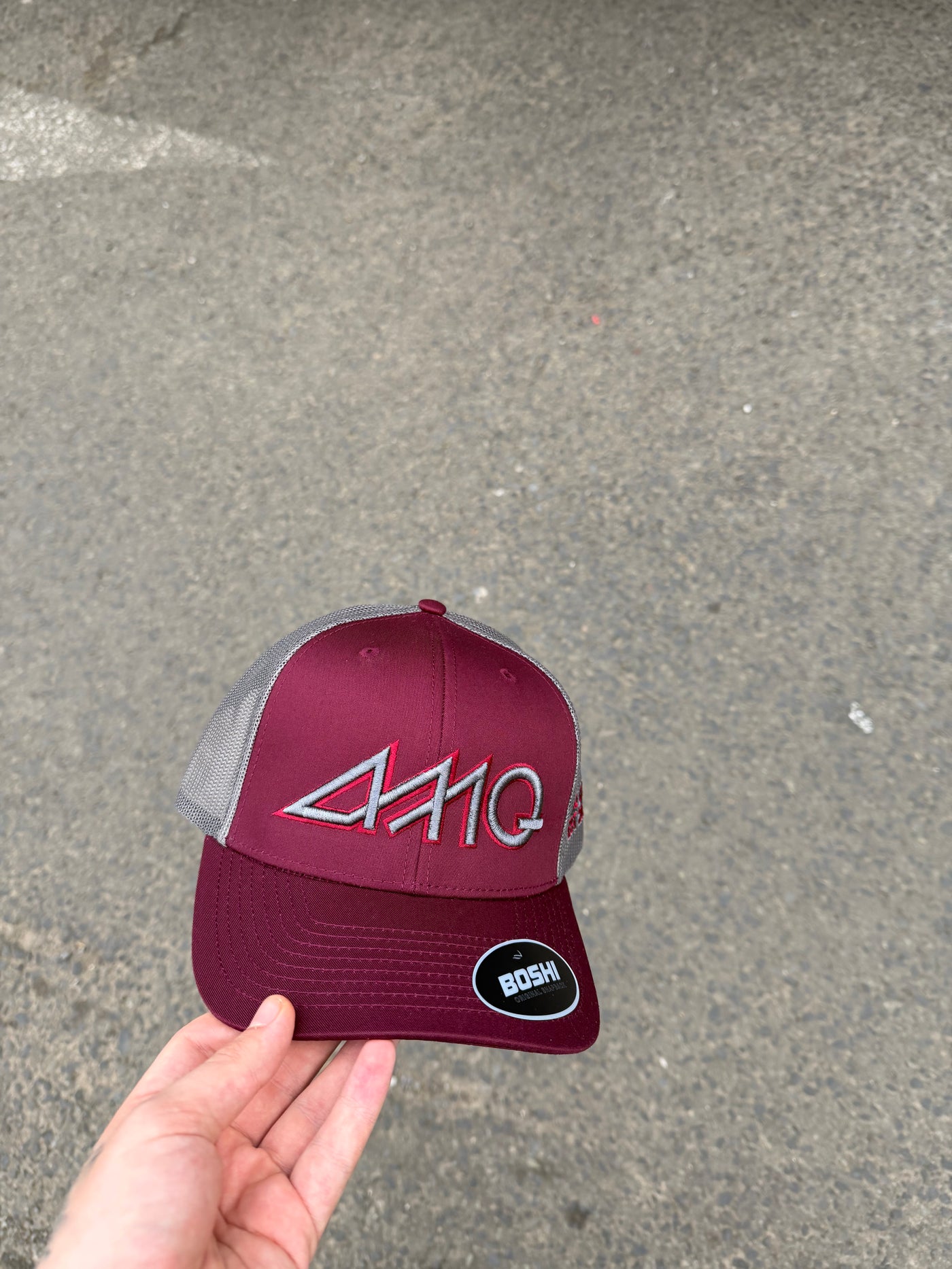 Burgundy / Slate Grey Cap